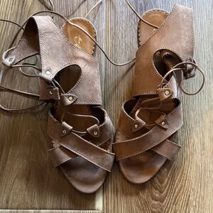 Anthropologie Brown Leather Women's Sandals